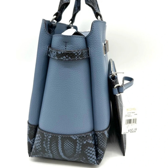 Michael Kors Large Reed Leather Belted Satchel Crossbody Bag & Large TZ Wristlet - Picture 5 of 15